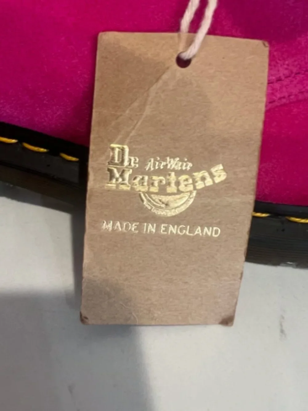 Dr. Martens 1461 Hot Pink Fuchsia Suede Shoes Made in England UK Size 7 NWT